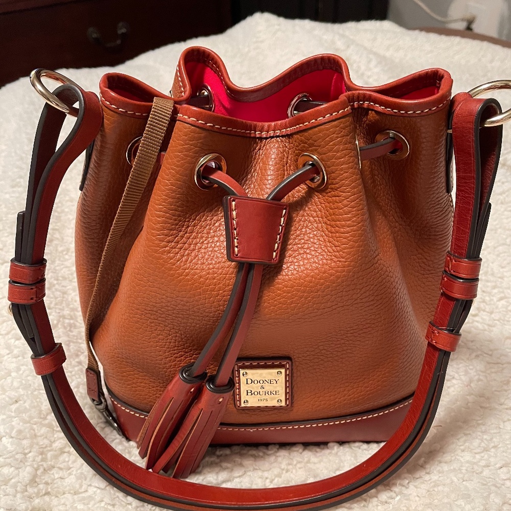 Dooney & Bourke Pebble Leather Small DrawstringBag